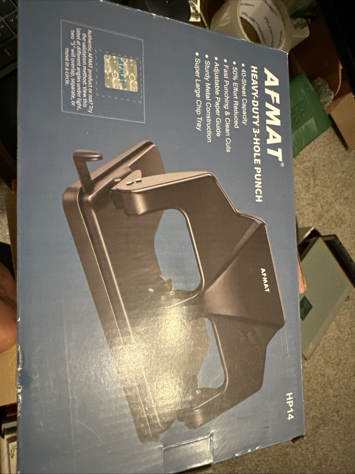 3 Hole Punch Heavy Duty 40-Sheet Three Hole Punch AFMAT Heavy Duty Hole Punch