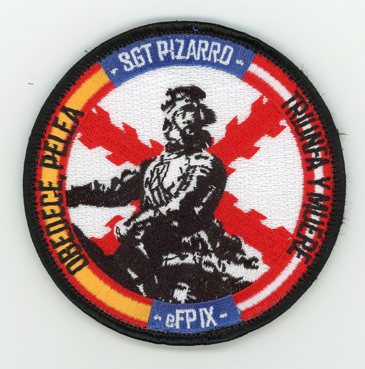 PATCH SPAIN  ARTY ARMOR SGT PIZARRO eFP IX  LATVIA DET  VEL L BACK  PARCHE