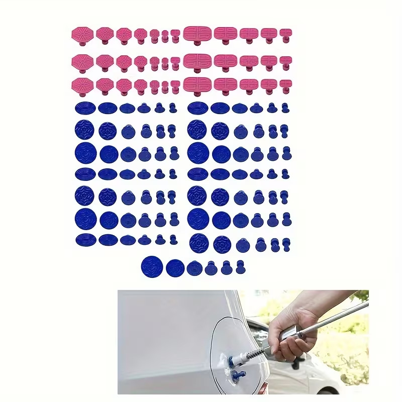 126pcs Car Dent Removal Pulling Tabs, Paintless Repair Glue Tabs for Hail Damage