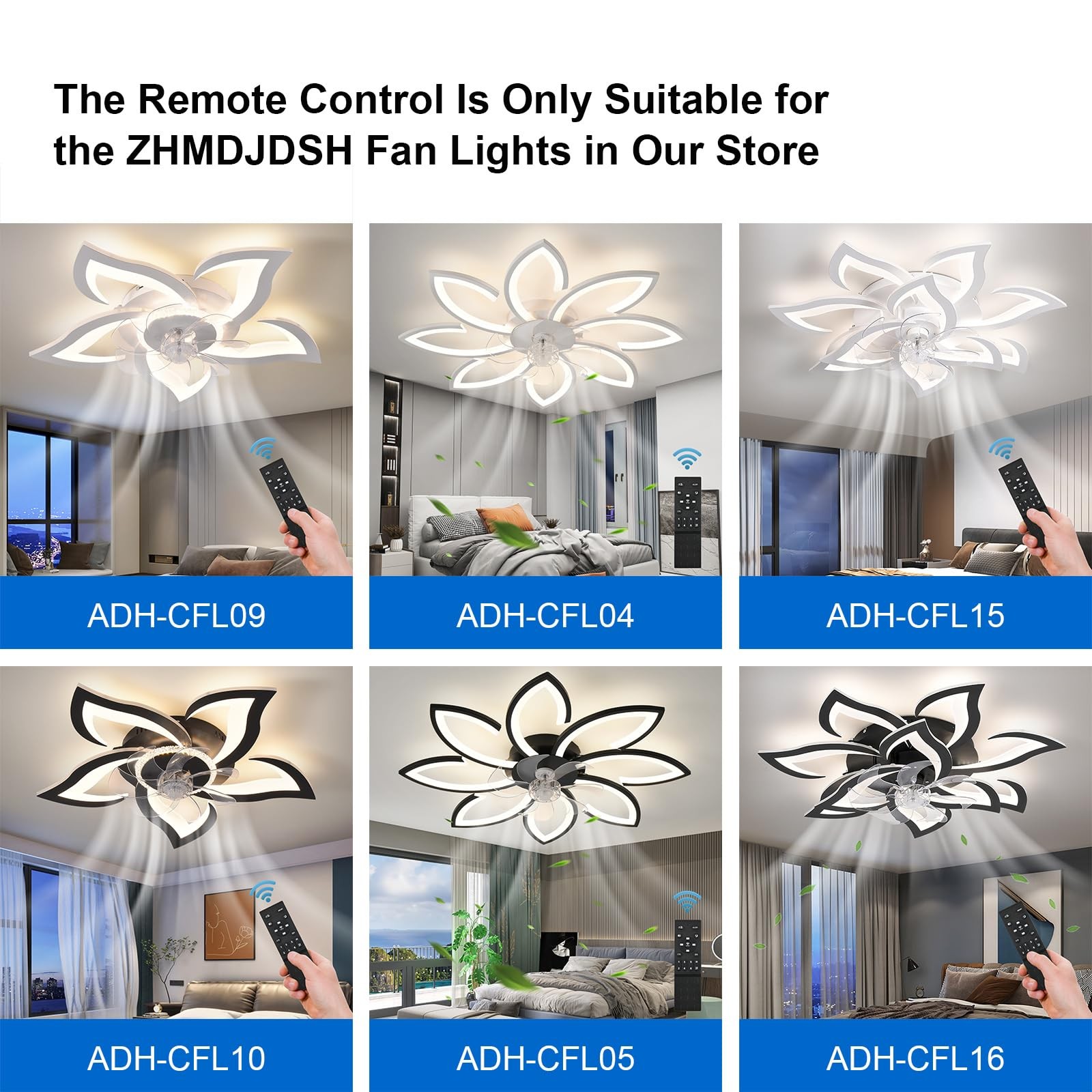 Remote Control for Ceiling Fan with Lights, ADH-CFL02, ADH-CFL04, ADH-CFL05, ...