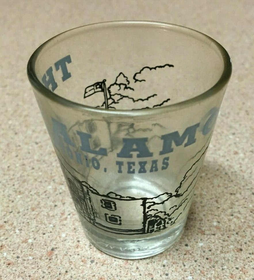 VINTAGE & RARE THE ALAMO SAN ANTONIO TEXAS OLD SHOT GLASS