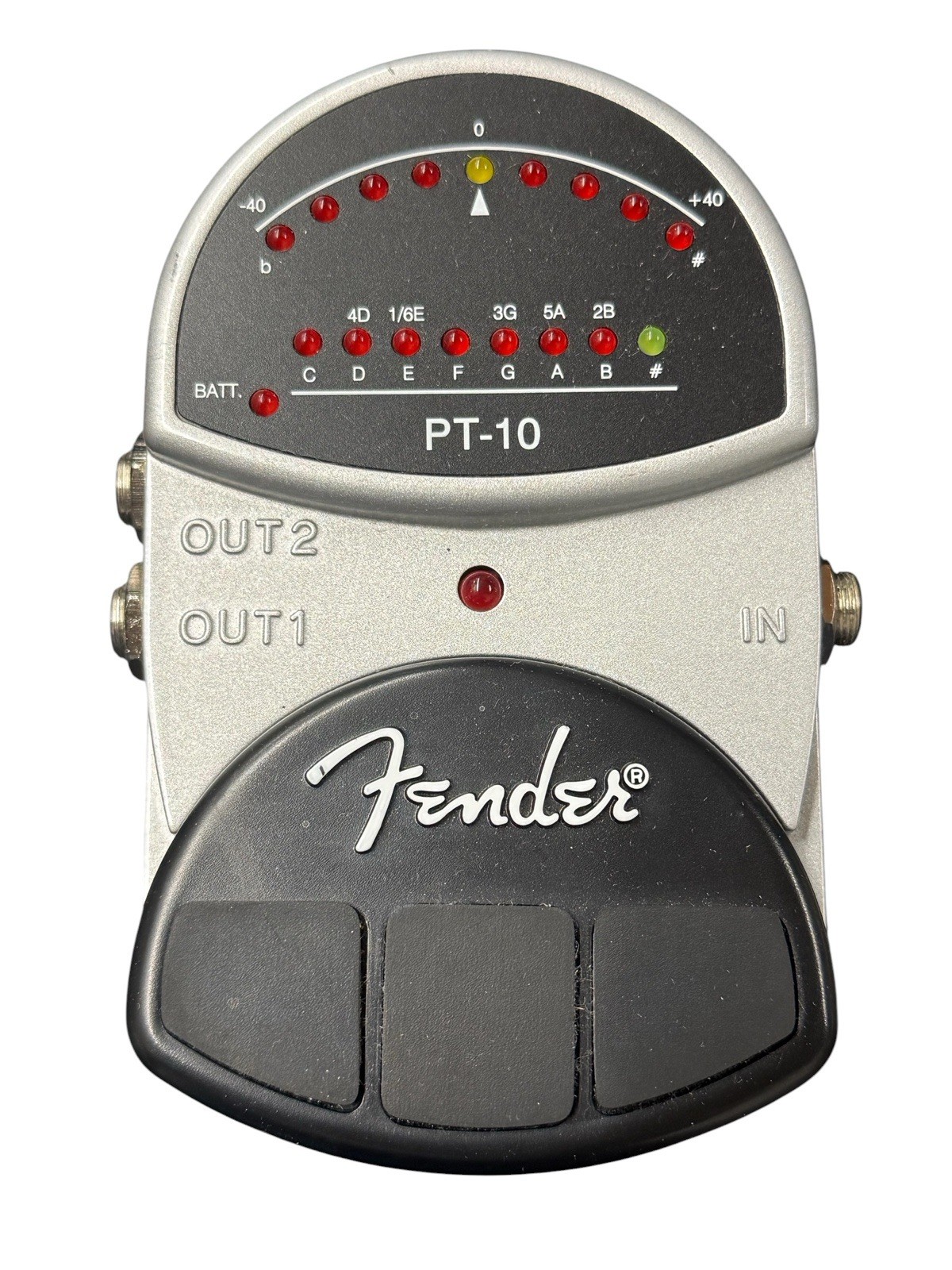 Fender PT-10 Chromatic Tuner Guitar Pedal w/ Original Box, Excellent Condition