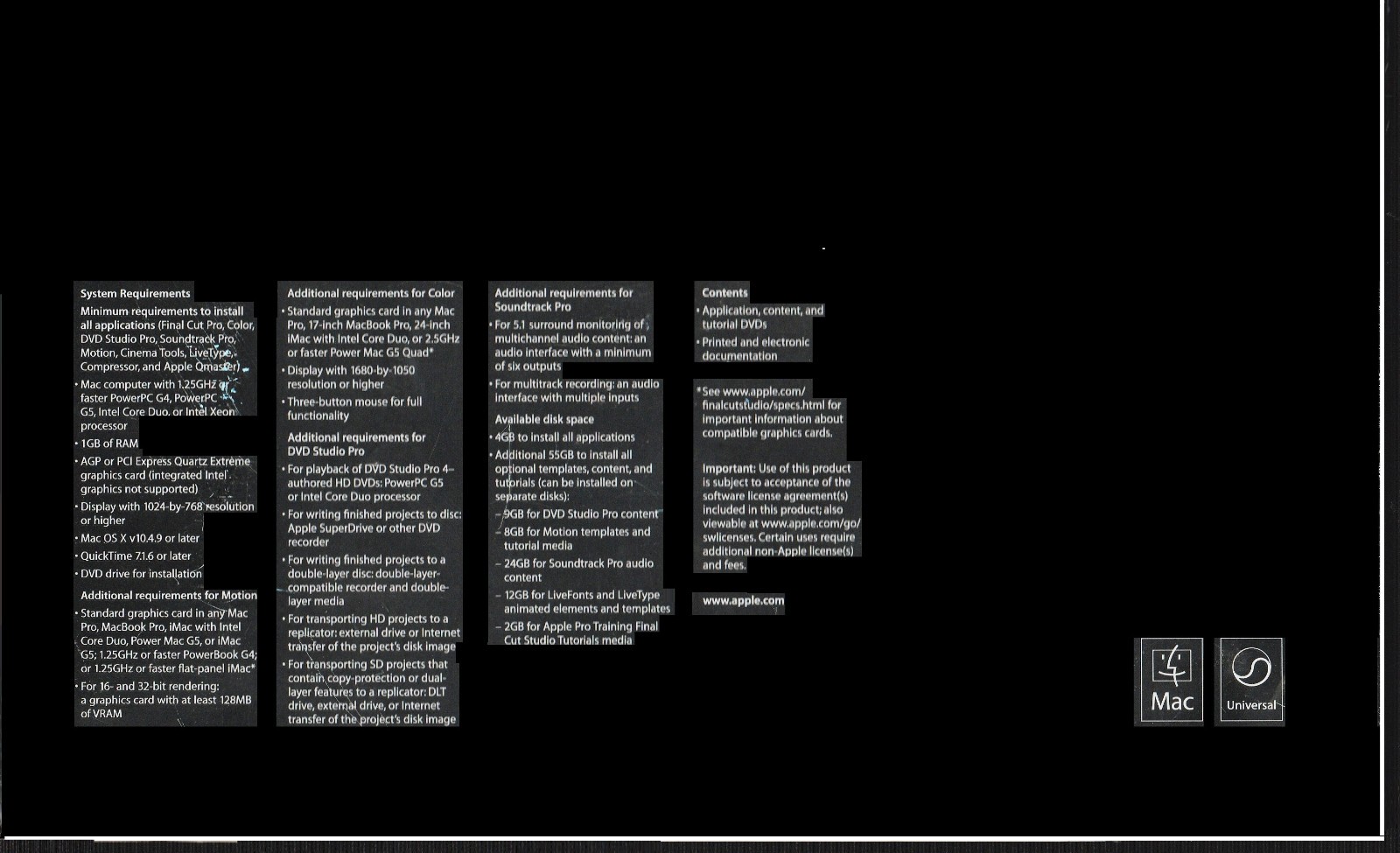 Final Cut Studio 2 HD Academic Version - Apple - MA891ZA