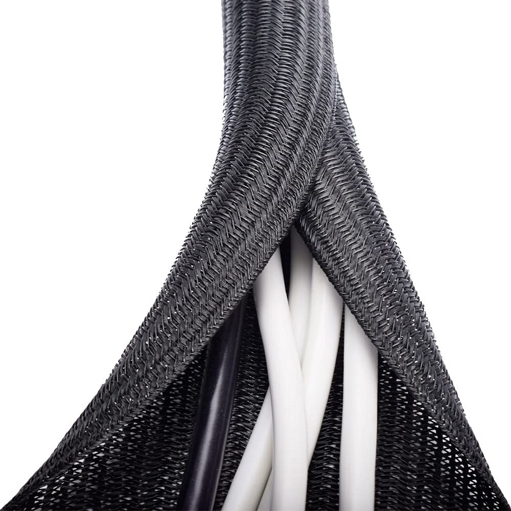 6.6ft 1/2 inch Cable Sleeve Cord Wrap Wire Protector Tubing for Pets PC