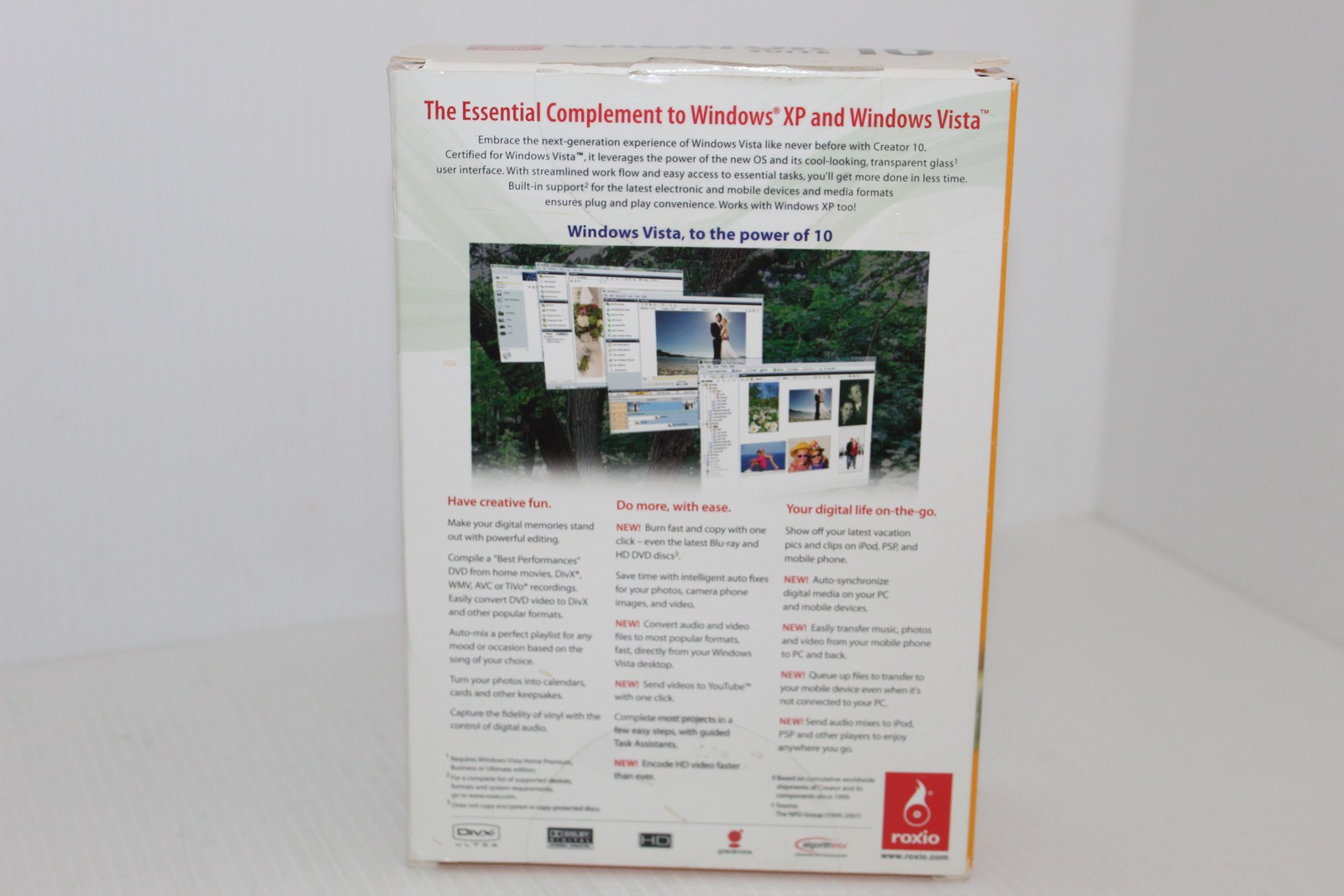 Roxio Easy Media Creator 10 Suite Software for Windows XP Vista - DVD CD Burning