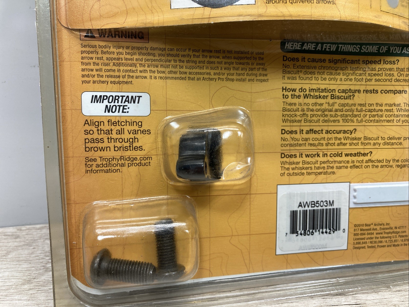 Trophy Ridge Archery Kill Shot Medium Whisker Biscuit Bow Arrow Rest RH/LH