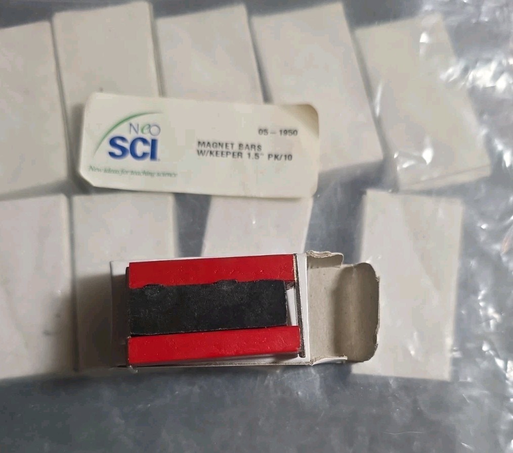 Neo Sci Magnet Bars W/Keeper 1.5" Pack Of 10, Educational 05-1950