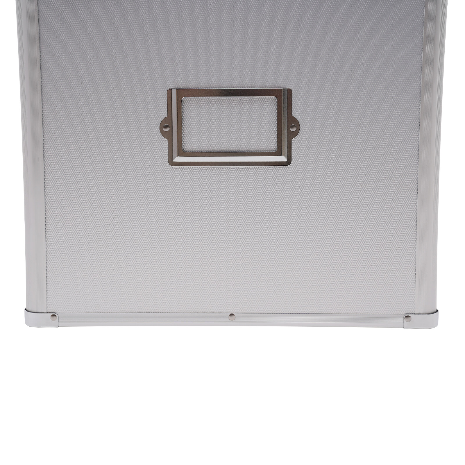 Vinyl Record Storage Box with Combination Lock for 50 Records, Silver