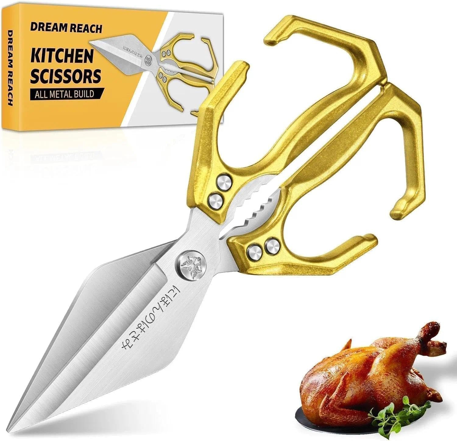 Heavy Duty Poultry Shears Kitchen Scissors for Food with Ergonomic Handle, Japan