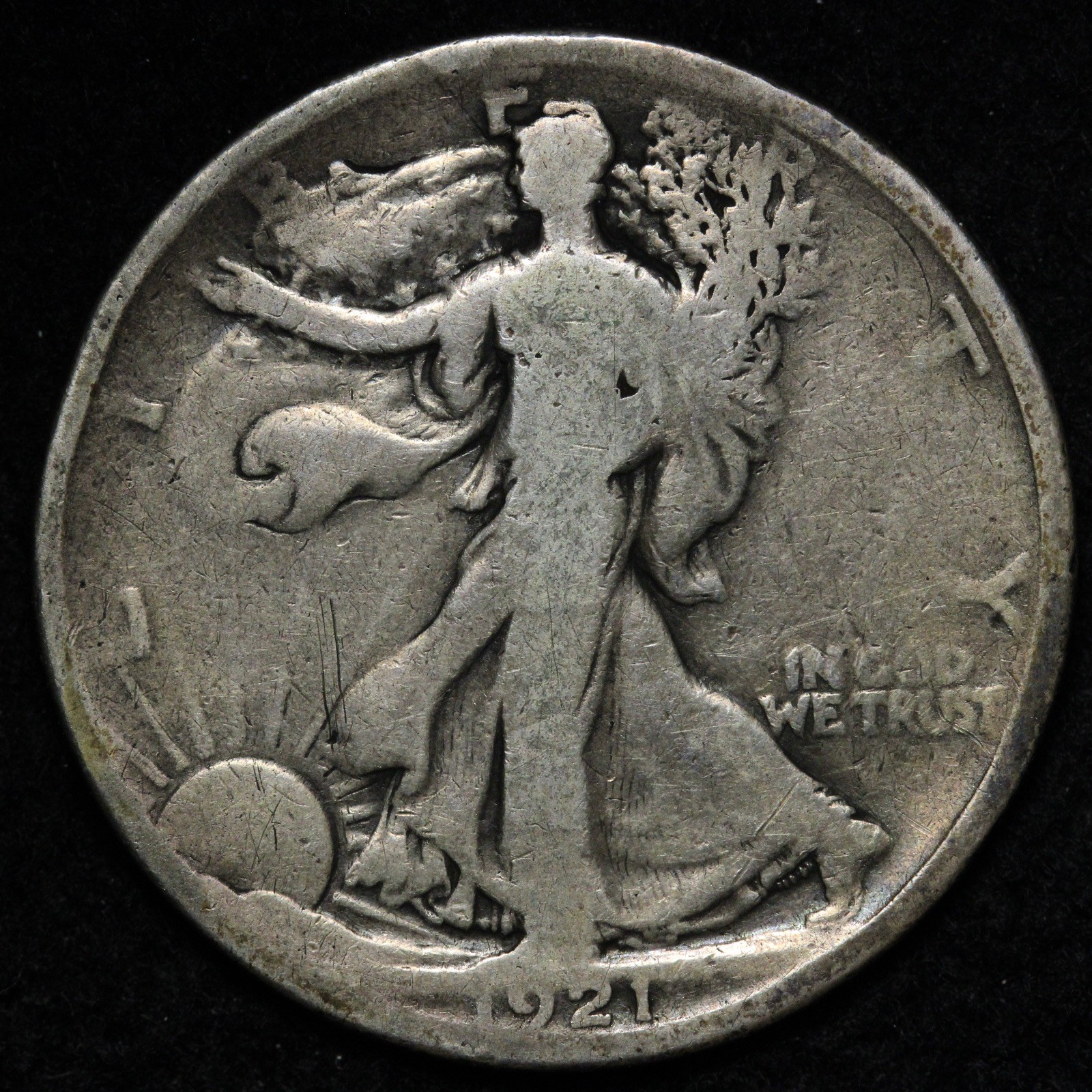 1921 Walking Liberty Silver Half Dollar VG E360 AQGBR