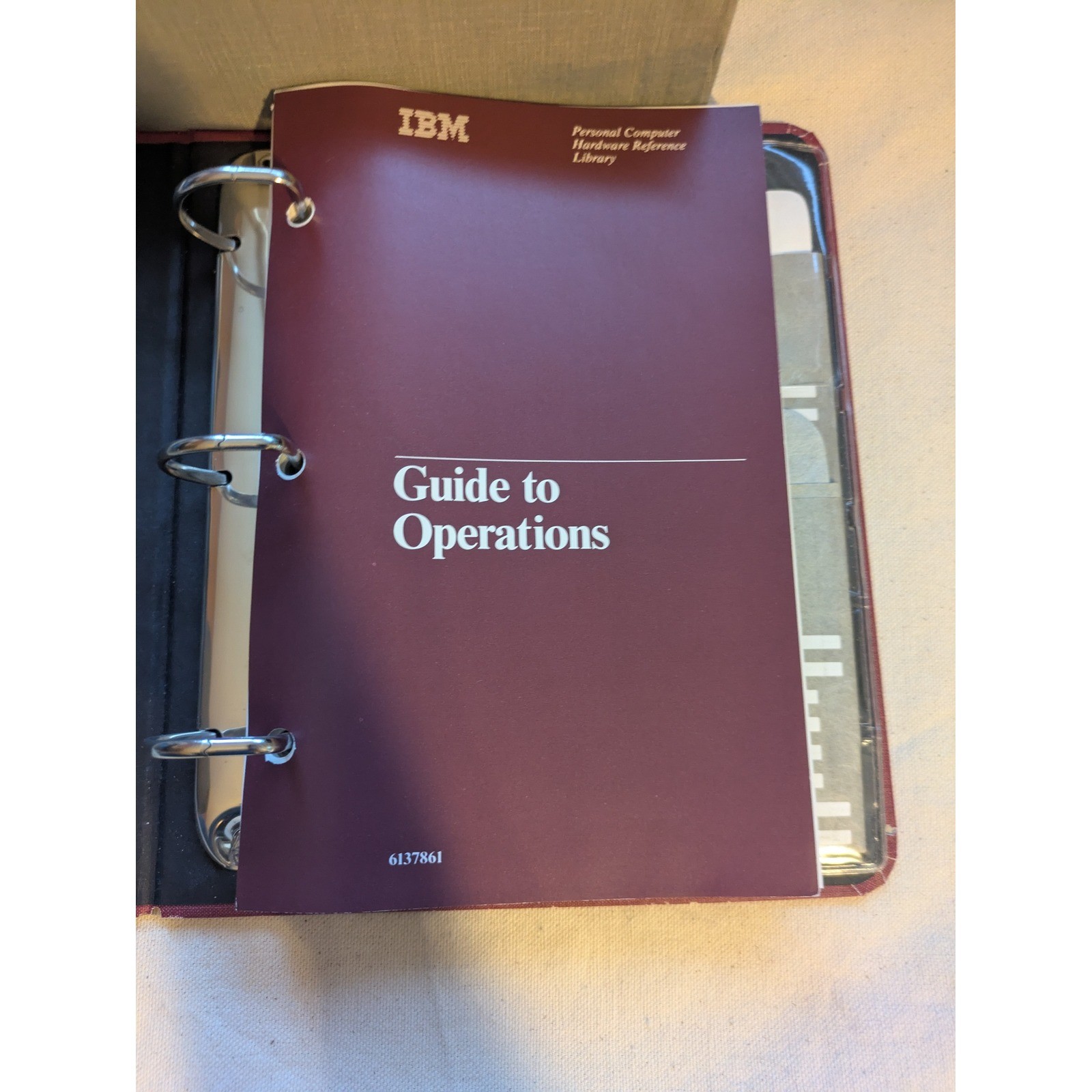 1986 IBM Reference Guide To Operations Personal Computer XT 6322511 5.25" Floppy