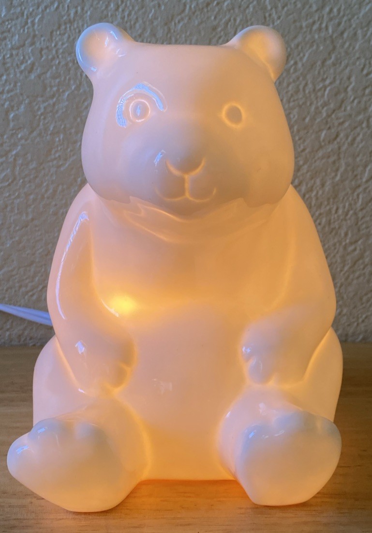 Pillowfort Nightlight 7”  Polar Bear White Target Ceramic Light Tested
