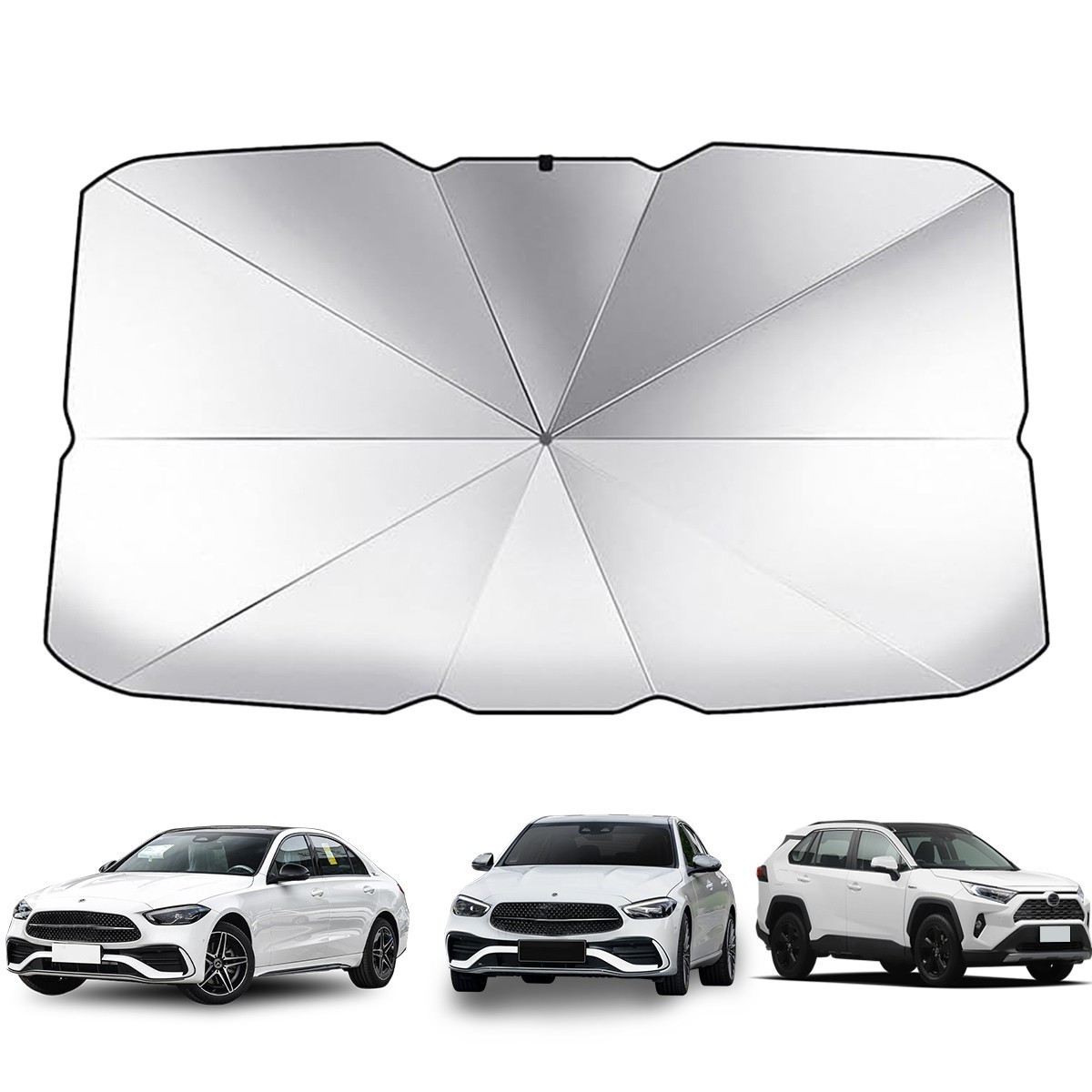 Car Foldable Large Sun Shade Umbrella Heat Insulation UV Block Windshield Visor