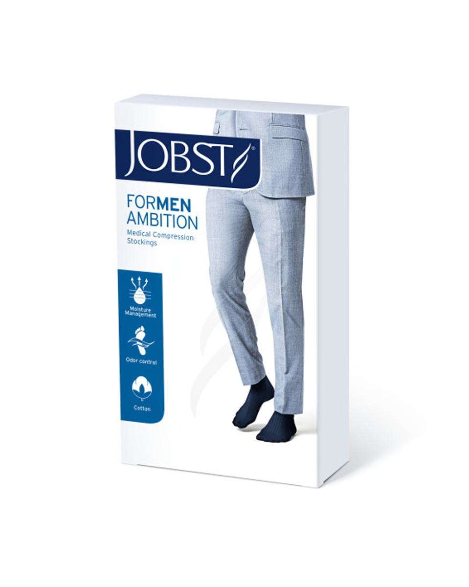 JOBST 77659 Men Ambition Ribbed Knee High Closed Toe 15-20mmHg SOCKS BROWN SZ 5