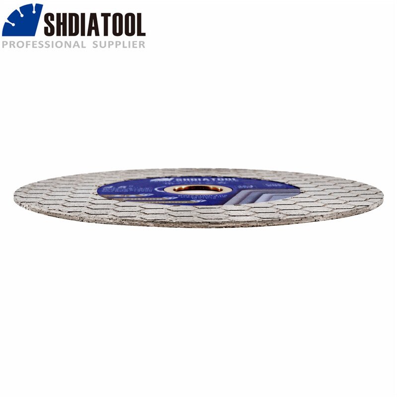 SHDIATOOL 5pcs 4"/105mm Diamond Cutting Disc Hexgon Double Sided Grinding Wheel