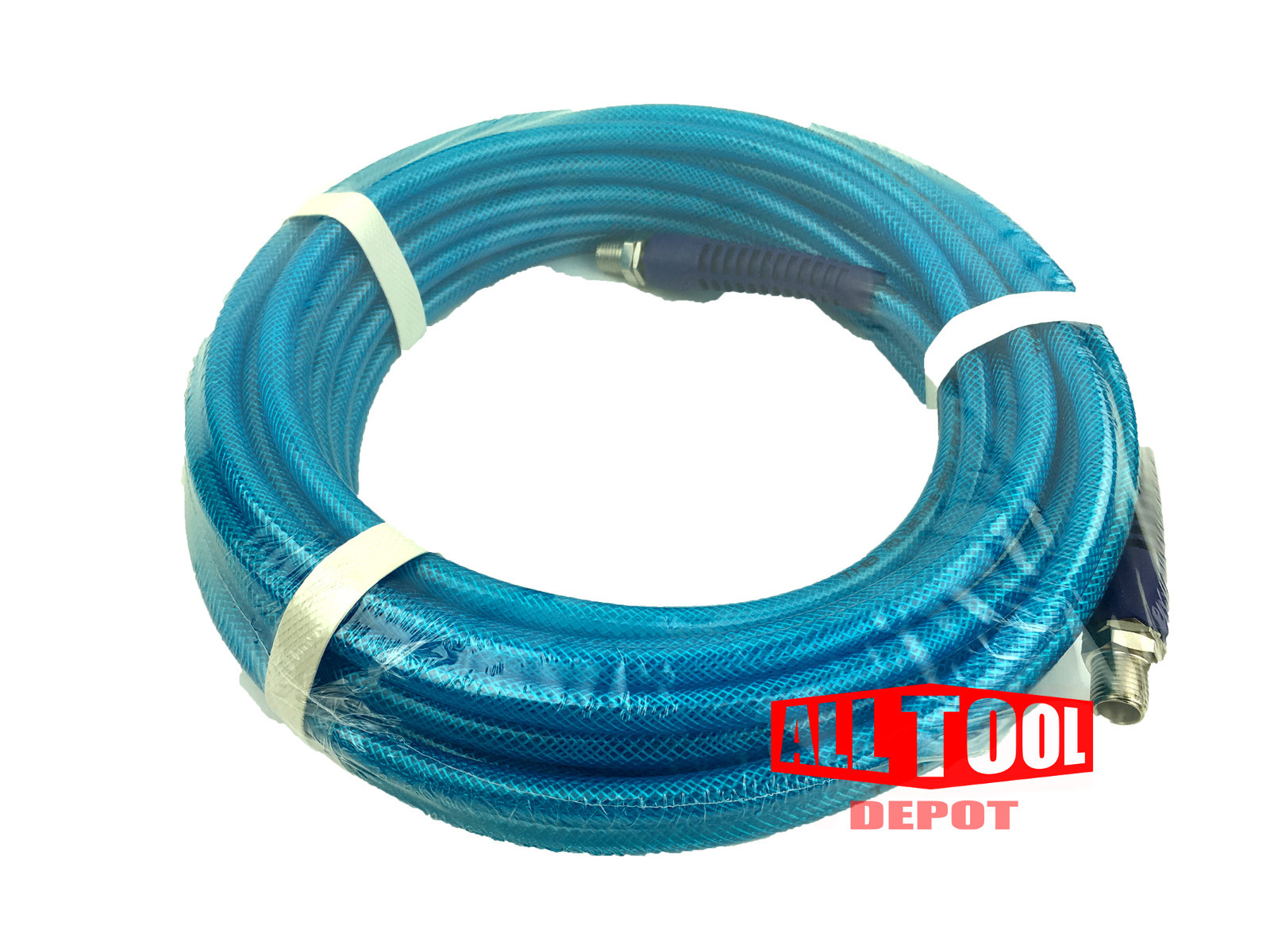 50 FT All Tool Depot Polyurethane AIR HOSE 1/4"NPT 200psi w/ Swivel Fitting