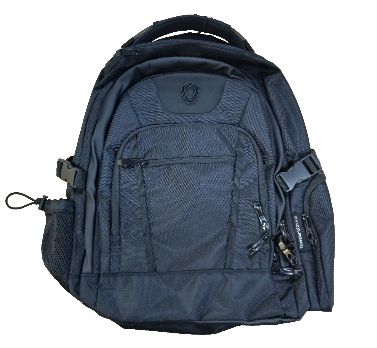 Traveler’s Choice 19 Inch Multi-Pocket Backpack for Laptops - Black Rucksack