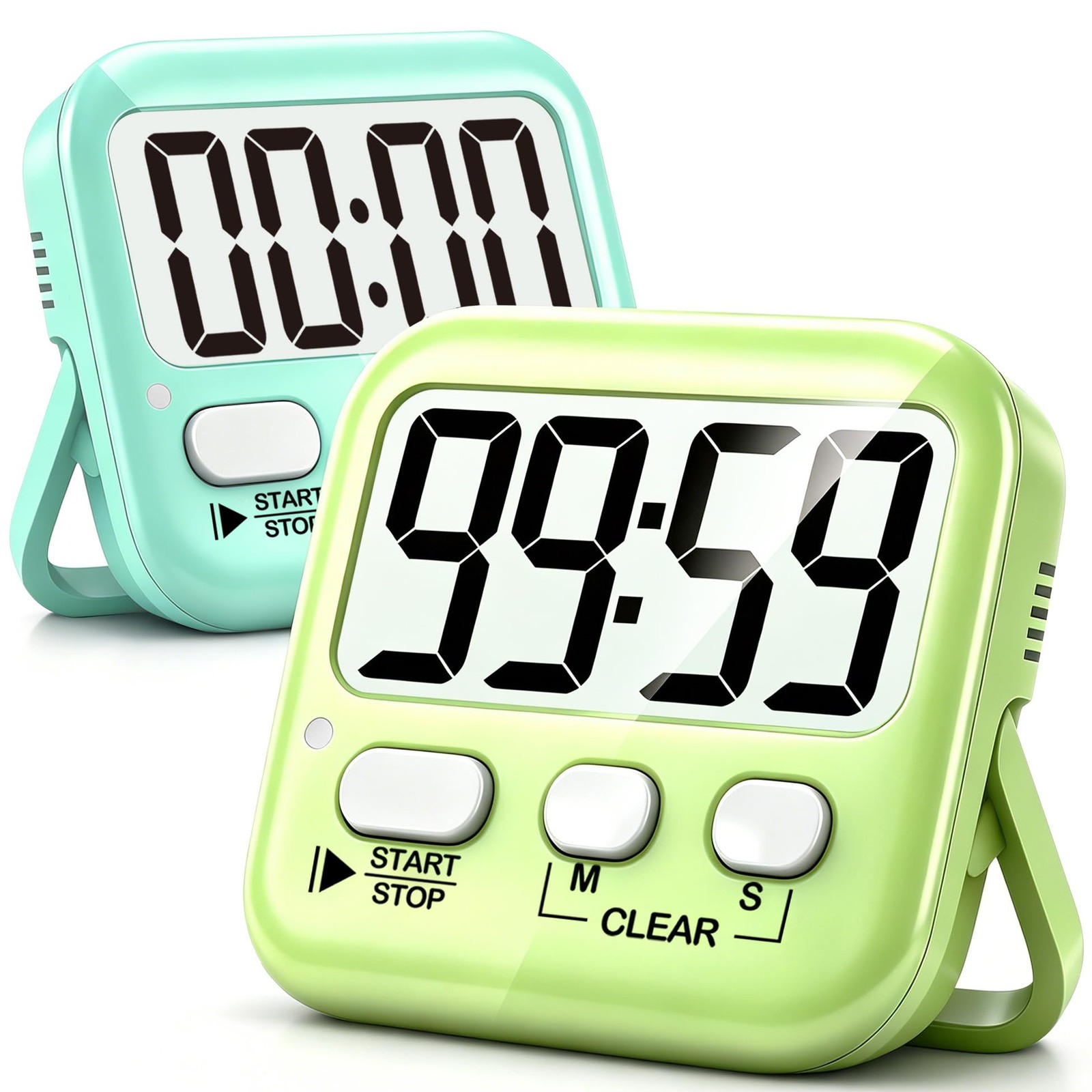 2 Pack Digital Magnetic Kitchen Timer for Kids Cooking Classroom