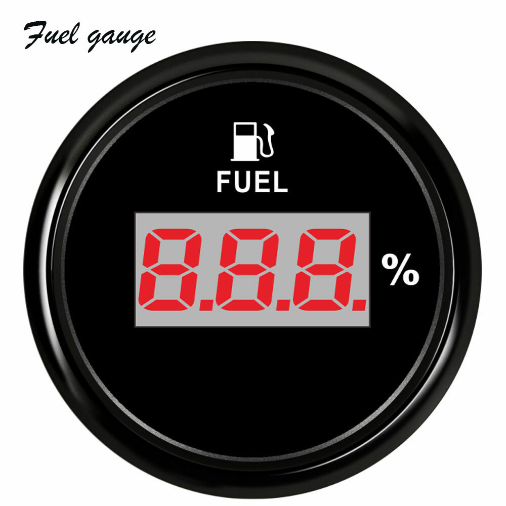 52mm/2inch digital black fuel level gauge 0-30 ohms for car truck boat USA stock