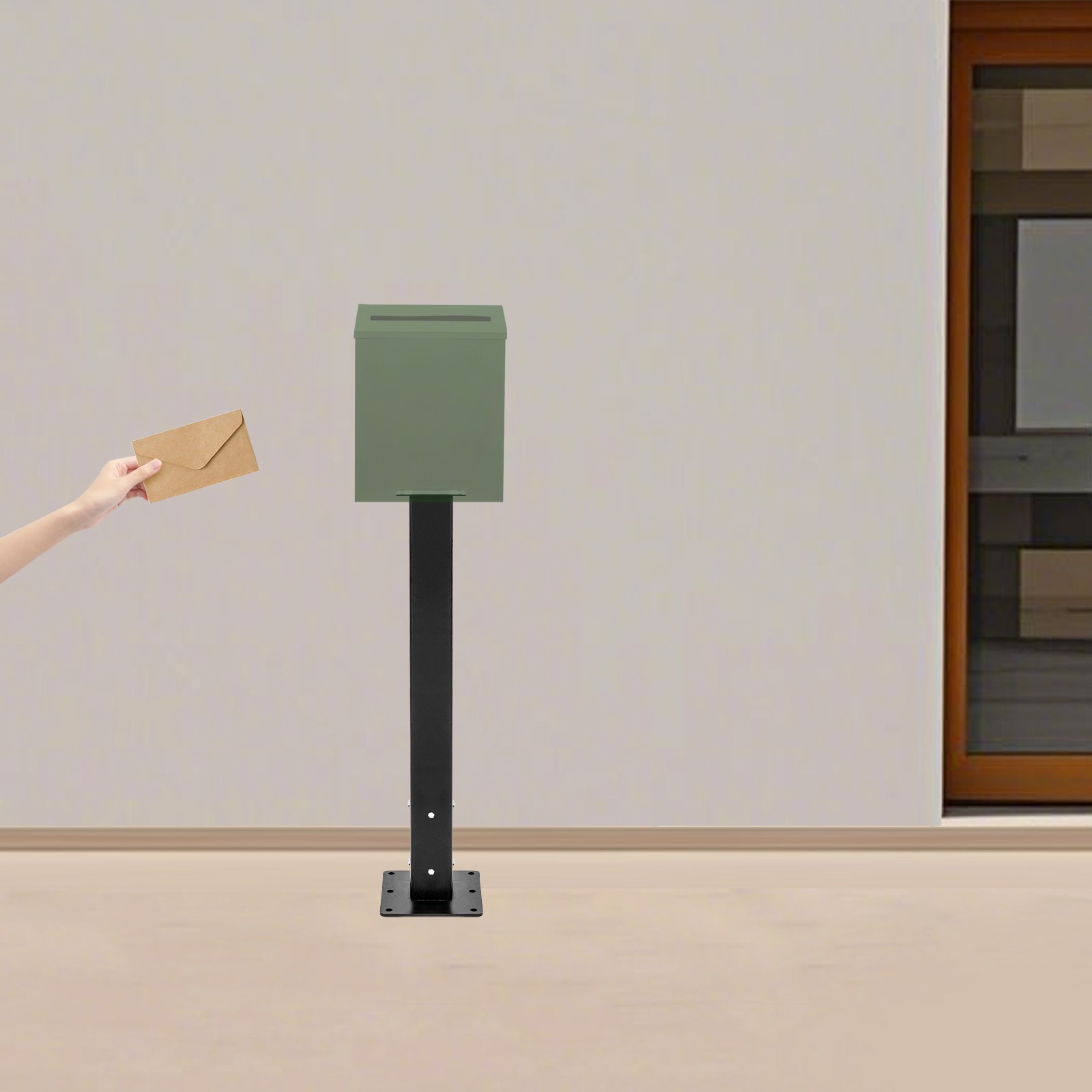 Mailbox Post with Post Base, Mailbox Mounting Post, Mailbox Post for Outside