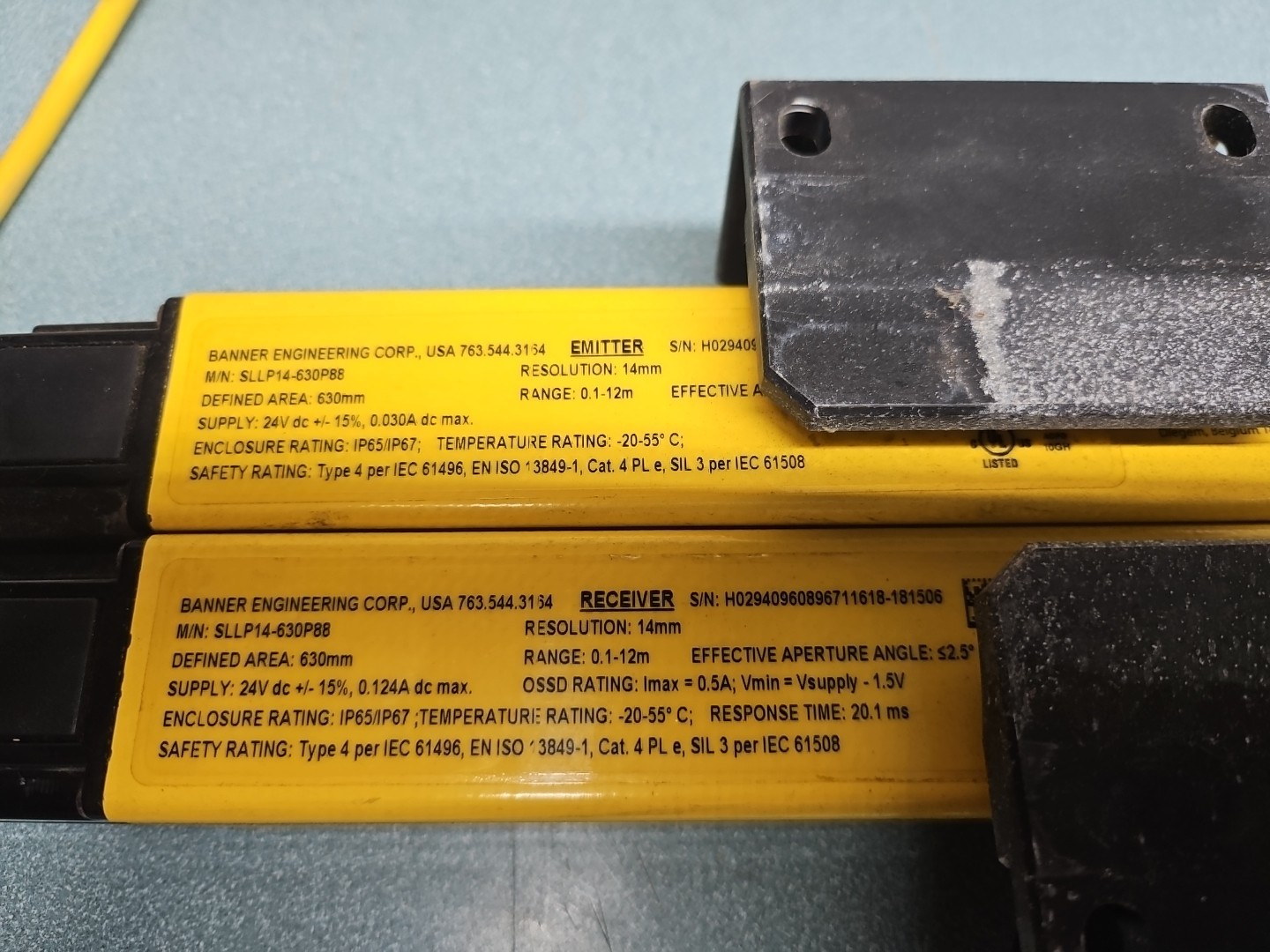 BANNER ENGINEERING SLLP14-630P88 Safety Light Curtain EZ-SCREEN