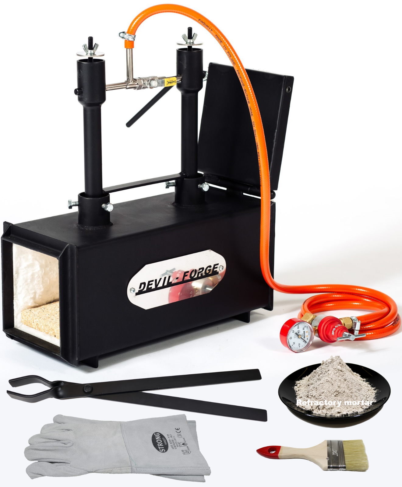 DFPROF2+1D GAS PROPANE FORGE Furnace Burner Knife Making Blacksmith USA