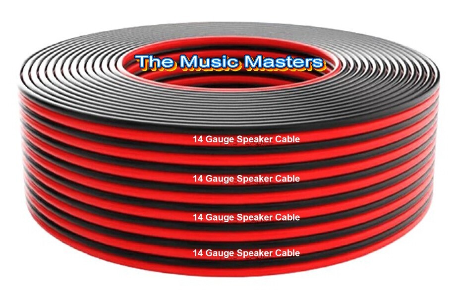 14 Gauge 100ft SPEAKER WIRE Red Black Cable Car Audio Home Stereo 12V DC Power