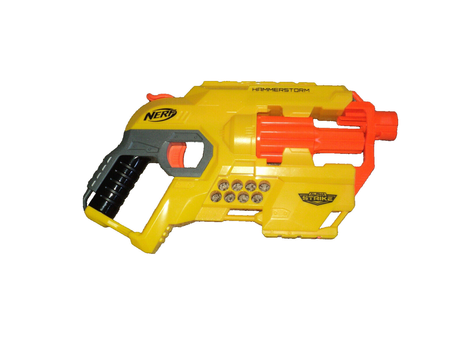 Nerf Hammerstorm Alpha Strike Blaster Soft Foam Darts Blast 2018 Yellow 14.5" L
