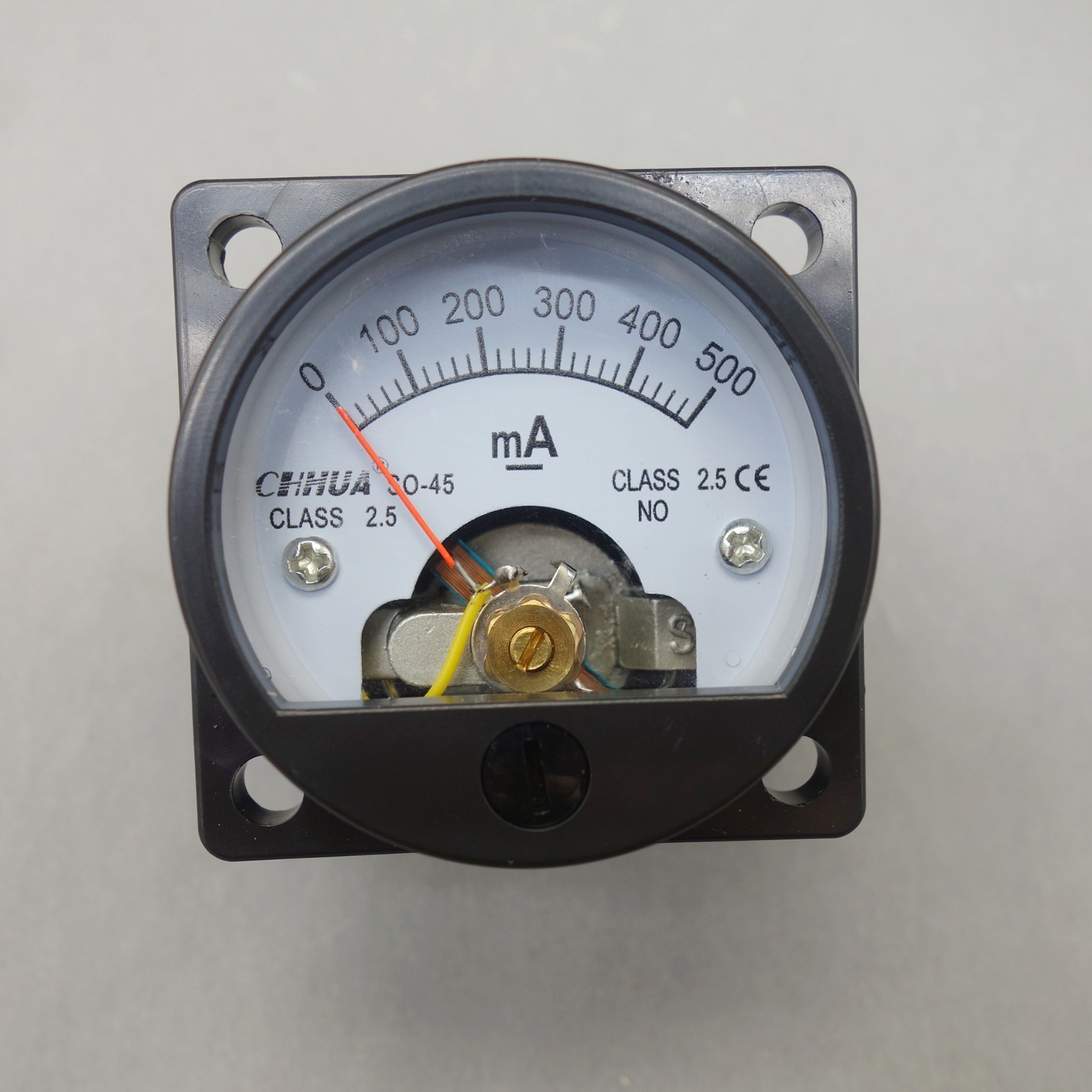 1PC DC 0-500MA Analog Ammeter Panel AMP Current Meter SO45 directly Connect