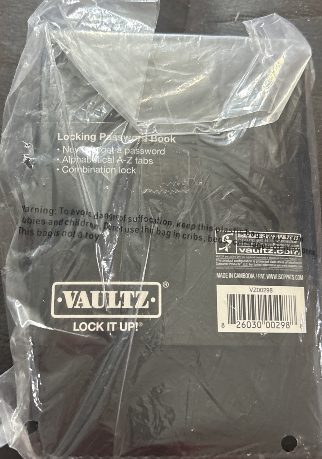 VAULTZ LOCK IT UP PASSWORD BOOK 3 Digit NEW