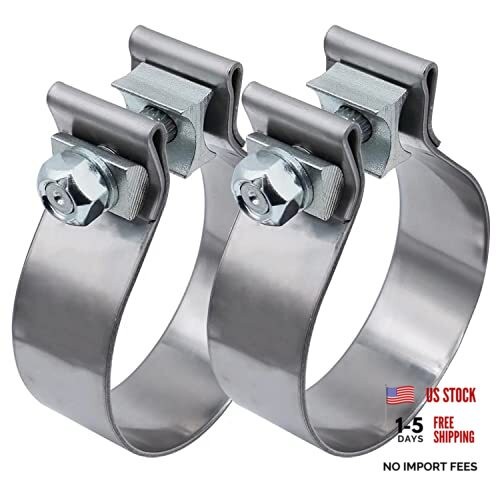 3.5 inch Exhaust Clamp Narrow Band Stainless Steel for Exhaust Pipe, 3.5"