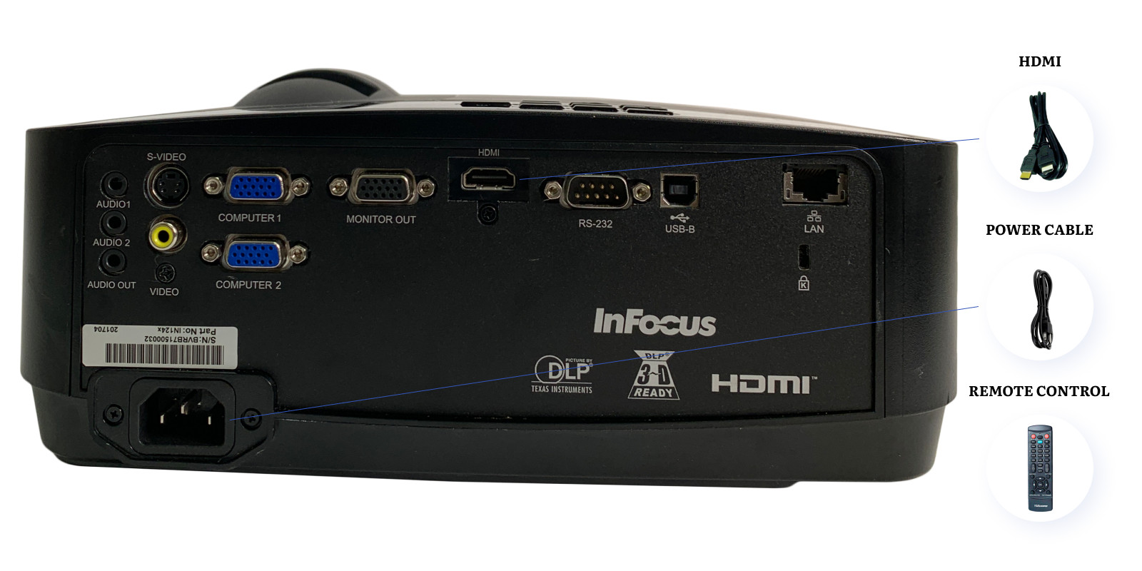InFocus IN124x DLP Projector 4200 Lumens 2160p 10W Speakers + 1 Year Warranty ✅