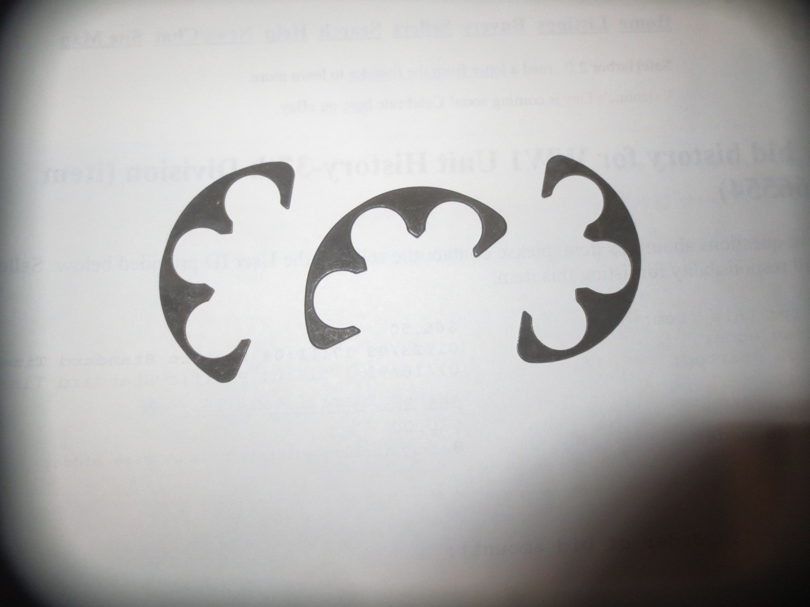 Three of S&W or Colt .45 ACP Half Moon Clips for Model 625 1917 1988 1955 pist