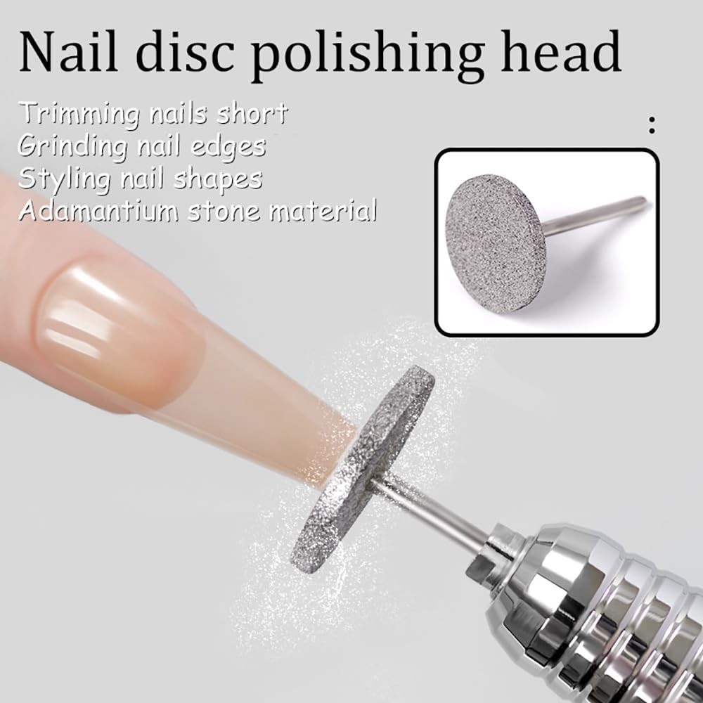 Sanding Disc Nail Drill Bits Electric Foot File for Nails Silver