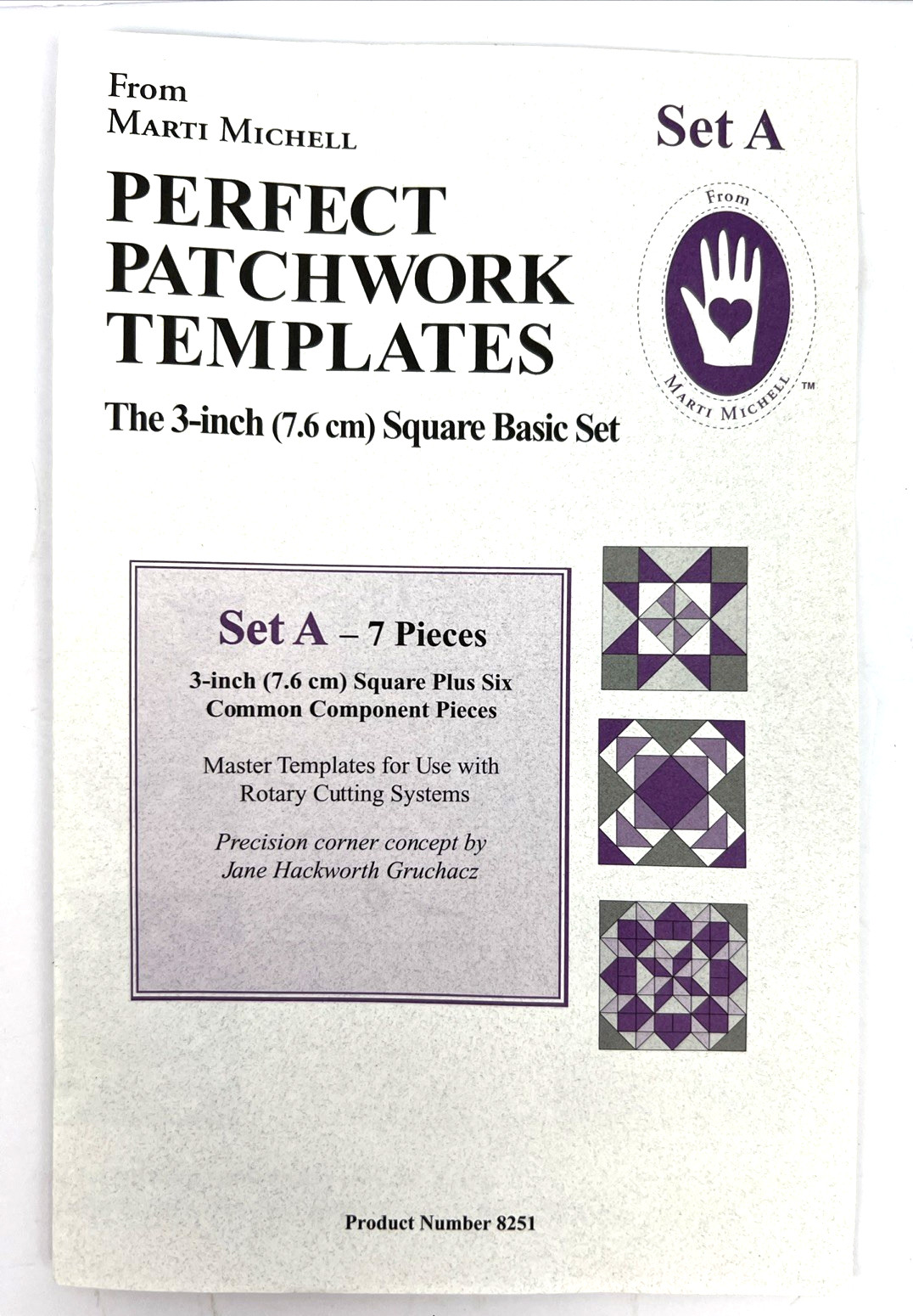 Perfect Patchwork Templates from Marti Michell - Set A 7 Piece - Number 8251