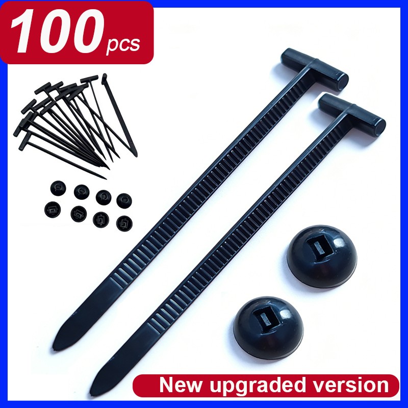 100 PCS Nylon Universal Cable Tie Buckle，Heavy Duty Self-Locking Zip Ties Holder