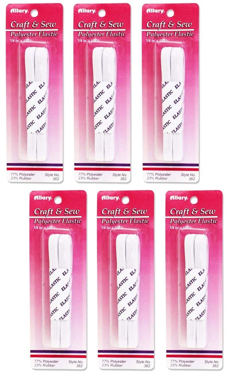 Allary 362 1/4"x108" Polyester Elastic - Multipacks