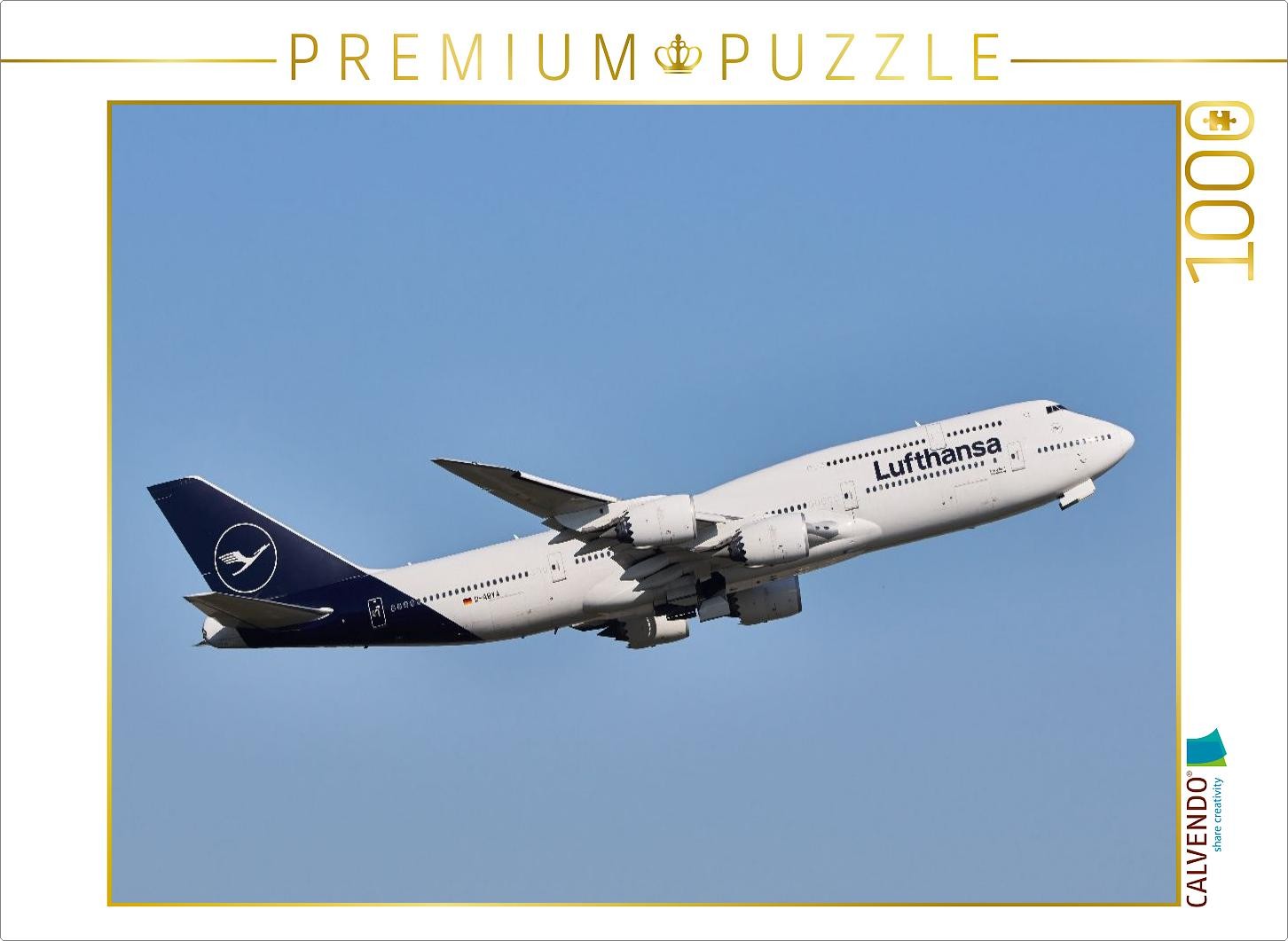 CALVENDO Puzzle D-ABYA - Lufthansa - Boeing 747-800 "Brandenburg" Farnkfurt Airp