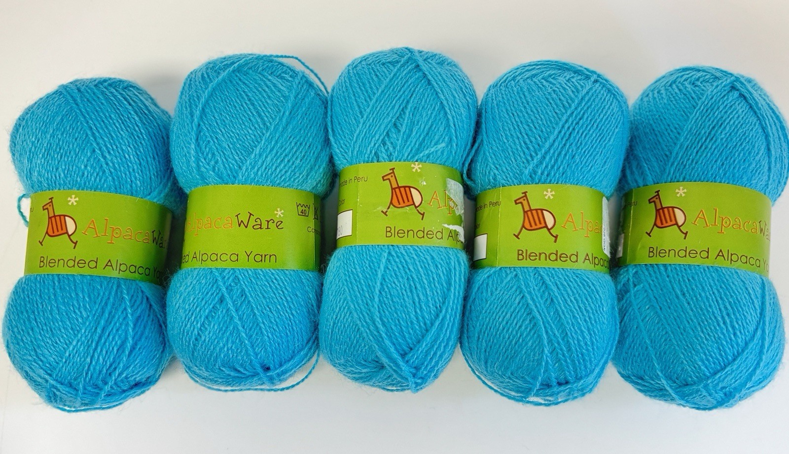 Alpaca Ware Wool Yarn Alpaca Wool Acrylic Aqua Blue 50g 5pc Lot NEW