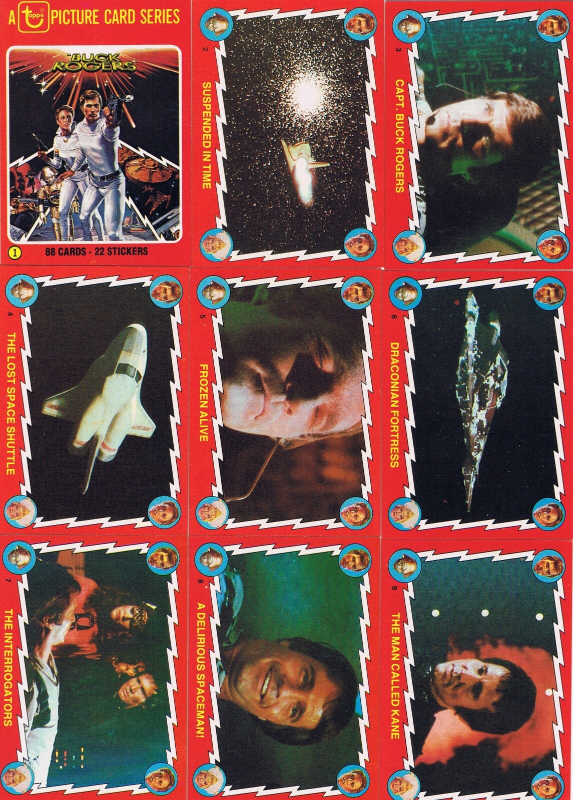 Buck Rogers by Topps in 1979 Single Cards $1.00 each + discounts. Stickers $1