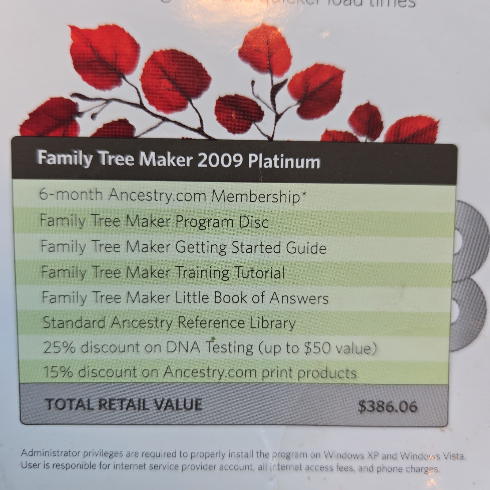 Family Tree Maker 2009 Platinum PC Software Ancestry
