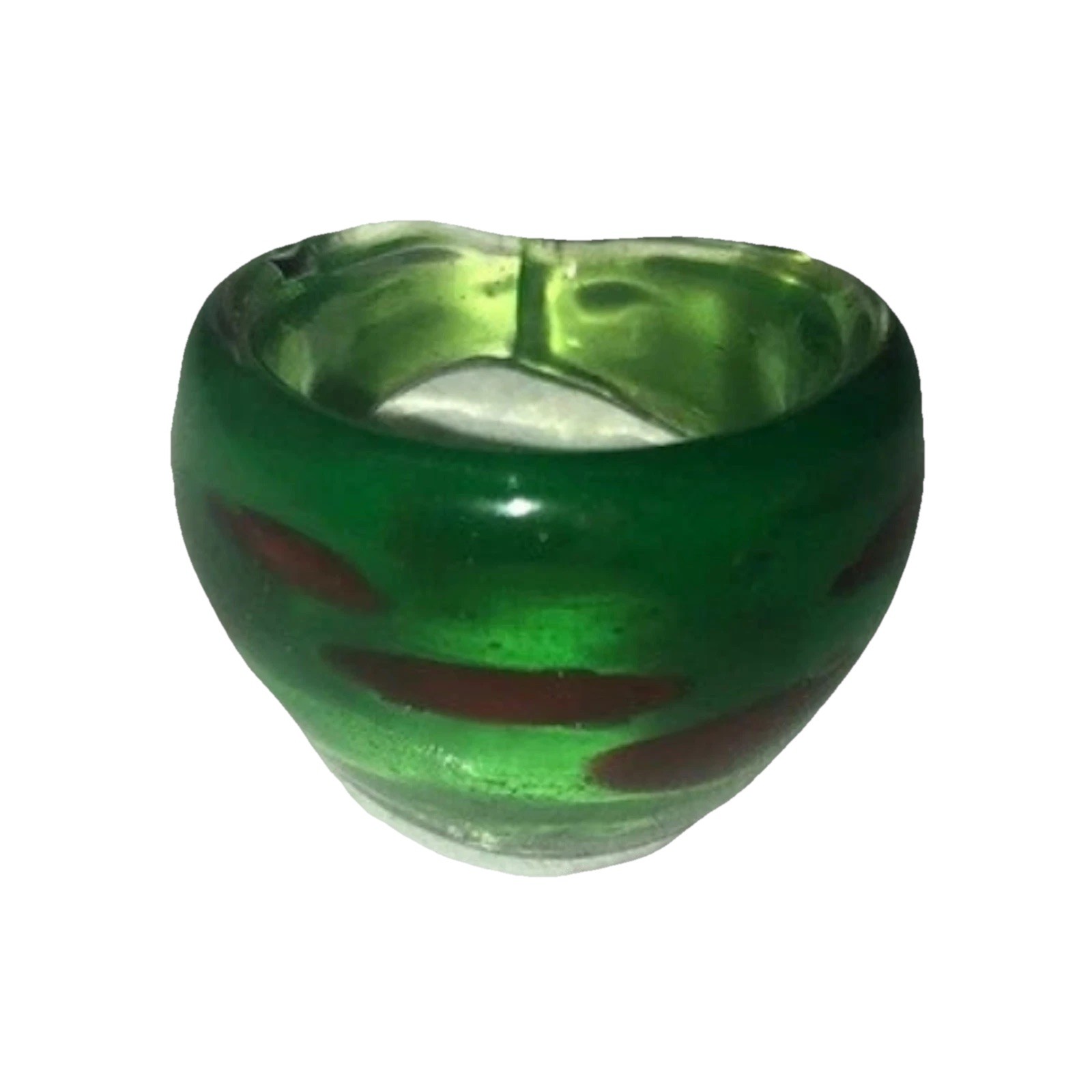 VTG Y2K Glass Ring Women's Size 7 Green Red