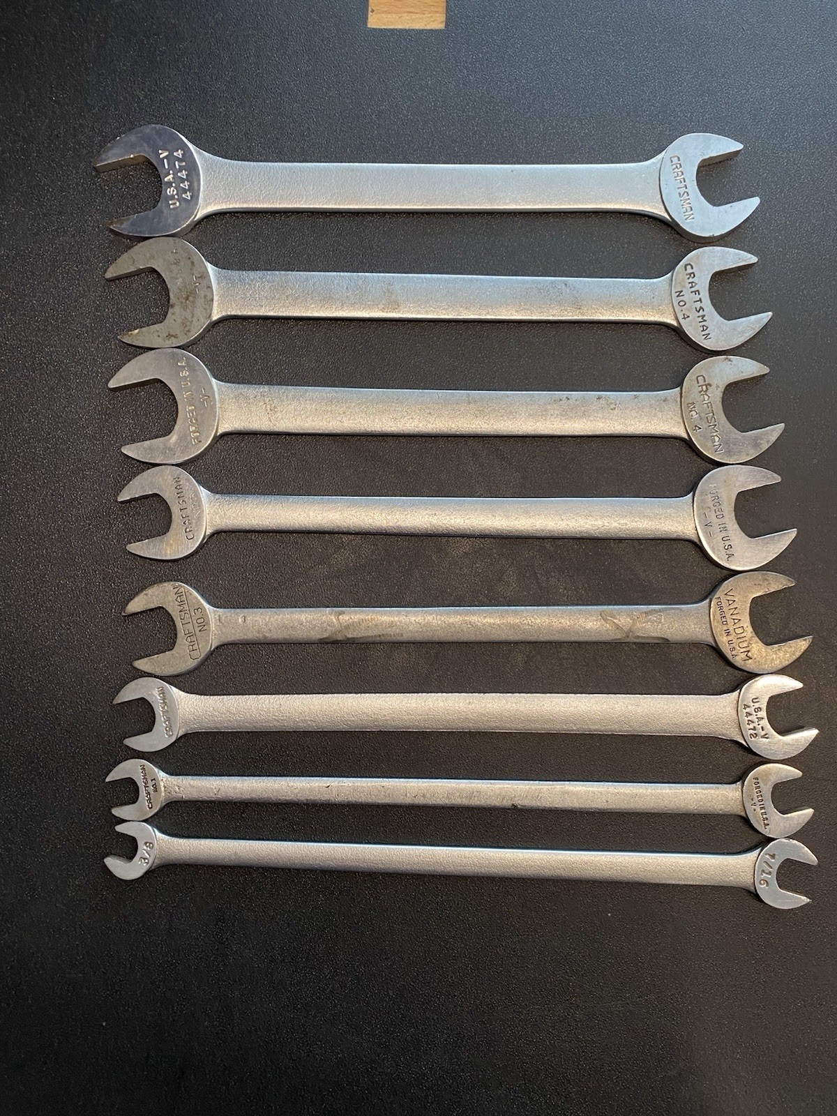 Craftsman USA 8 Pc Thin Tappet Wrenches 3/8-3/4, 7/8