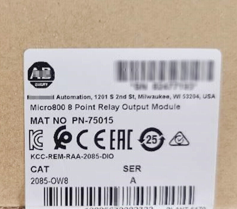 New In Box Allen-Bradley 2085-OW8 Micro800 8Point Relay Output Module 2085OW8