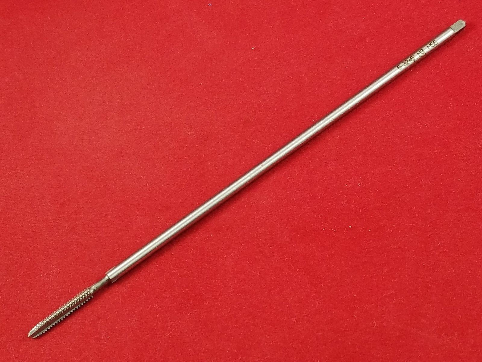 6-32  X 6" NC OAL Plug Pulley Hand Tap A1 120-00632 NC HSS RH 4FLUTE 6/32