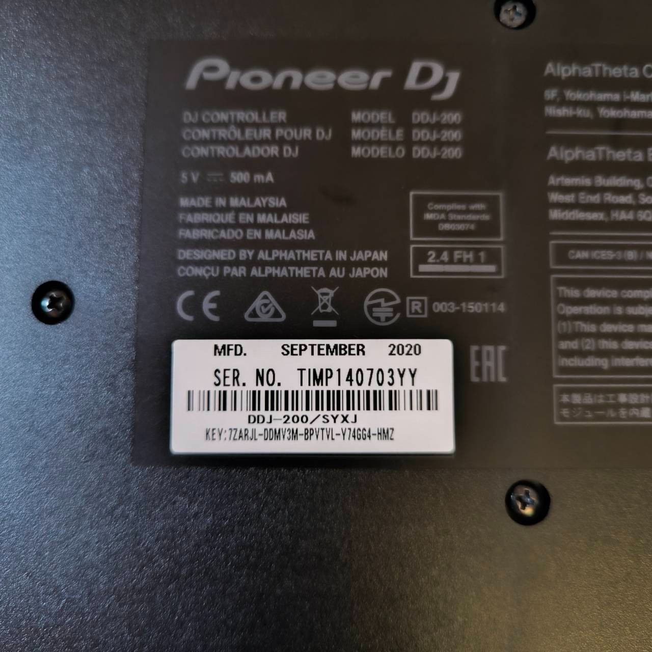 Pioneer DDJ-200 USB Bluetooth Smart DJ Controller Tested & Working From JP ※READ