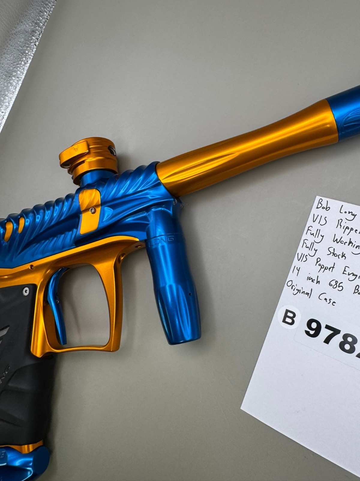 Bob Long VIS Ripper - Blue/Orange - Paintball Marker Fully Working