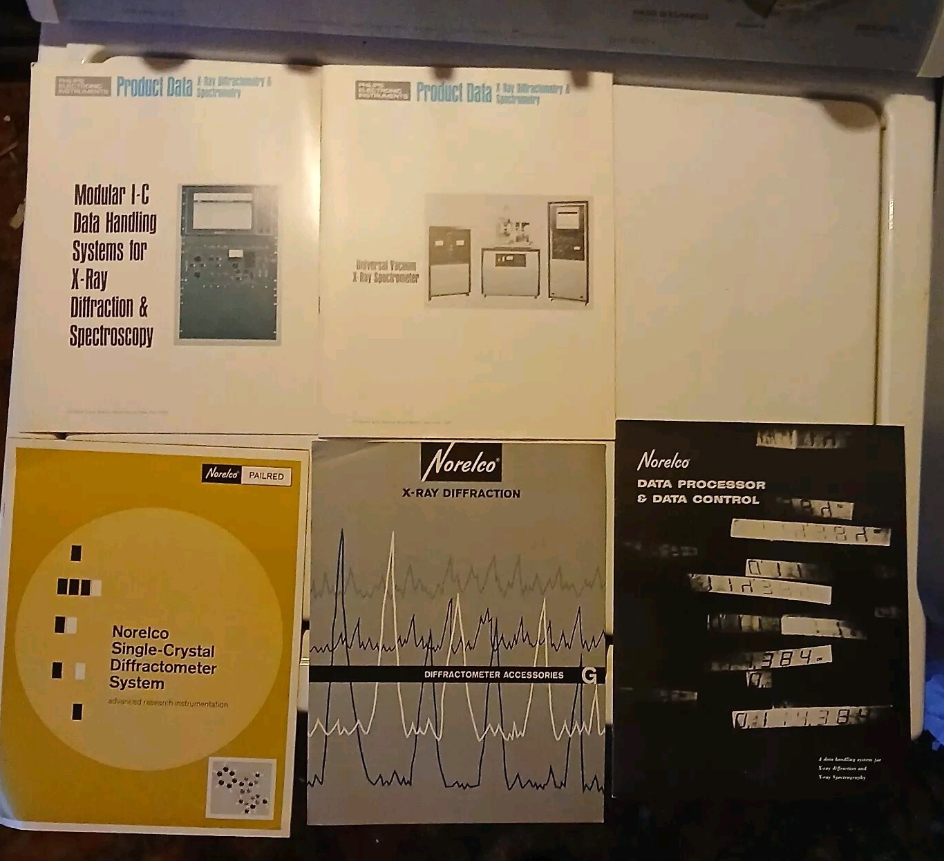 Vintage 1970 Norelco & Phillips Xray Diffraction & Spectrography Booklets Lot