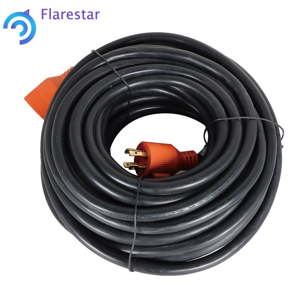 75FT RV Generator Extension Cord NEMA L14-30P/R 4 Prong Locking Power Cord 30Amp