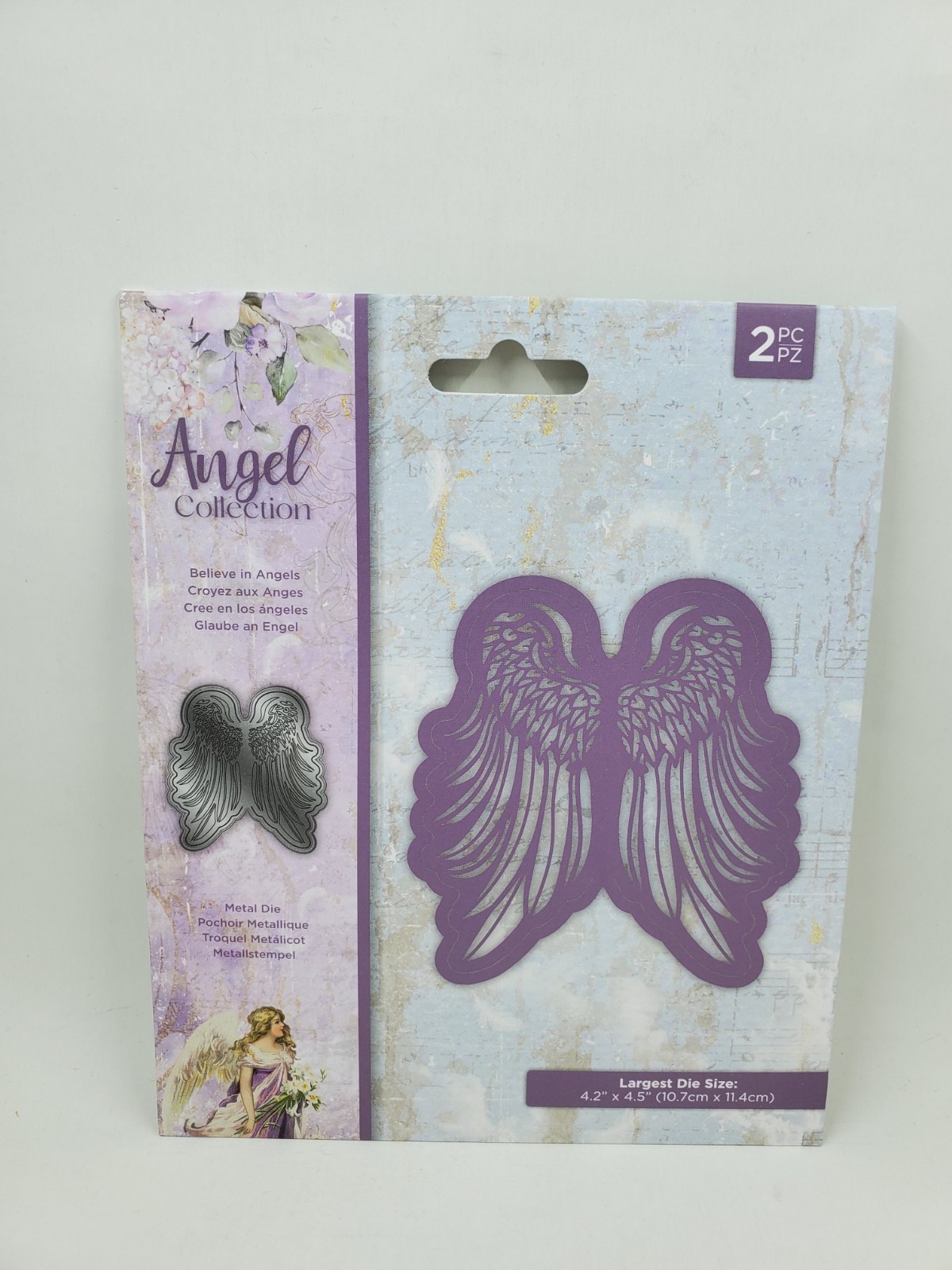 CS2 Crafters Companion Angel Collection Believe In Angels Wings Metal Dies New